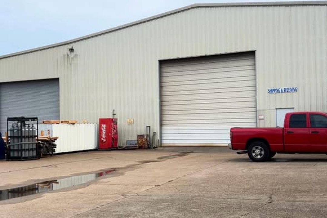 Industrial lot and loading dock before pressure washing